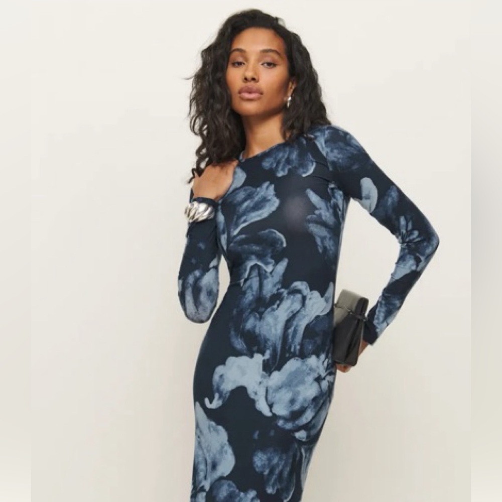 BNWT Reformation Tommie Knit Dress in Blue